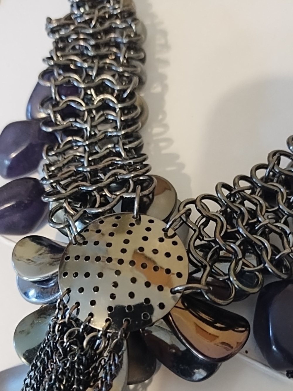 NWT Black Multi-Bead Statement Necklace - Picture 9 of 15